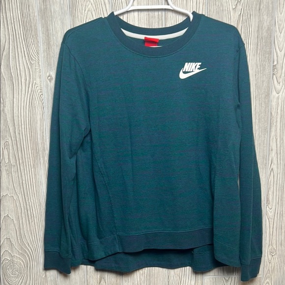 Nike Greenish Blue Pullover Sweatshirt Size Medium Crewneck - Picture 1 of 6